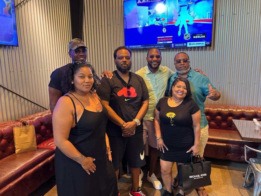Jermaine with the Recession Proof Arizona chapter's leadership team while visiting in 2023.