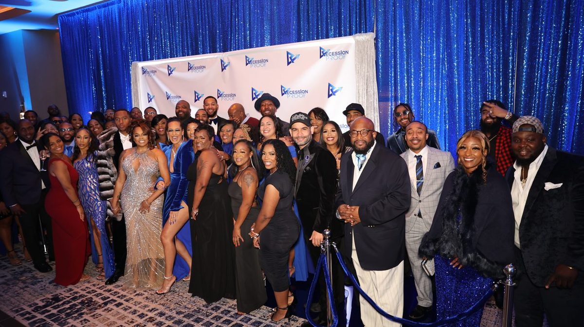 The Recession Proof Michigan chapter together at the formal gala.