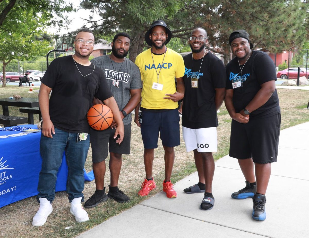 Members at the Recession Proof Michigan outdoor community day.
